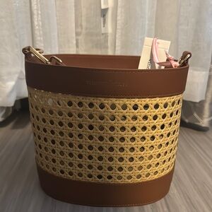 Vince Camuto Brown and Tan Woven Women's Bag